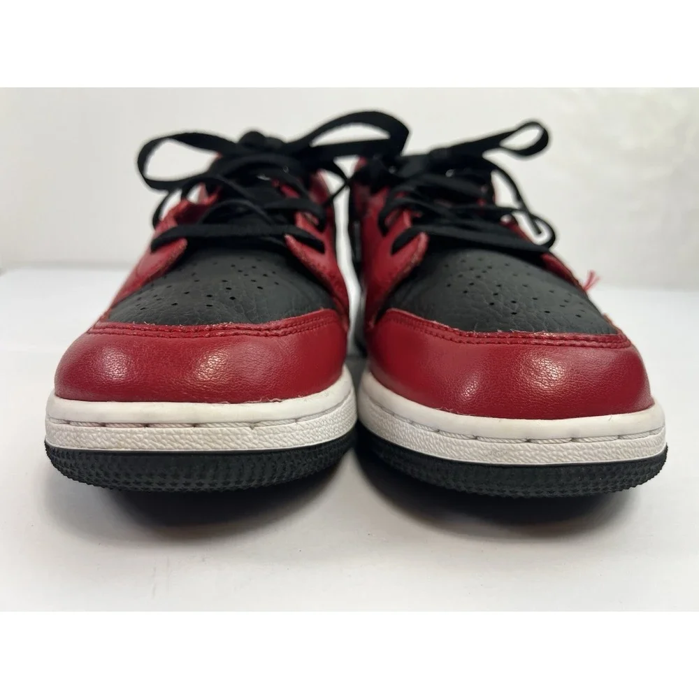 Nike Air Jordan 1 Low Reverse Bred Pebbled Swoosh Size 6.5Y 553560-605